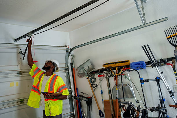 Professional Garage Door Panel Replacement technician working in Cape May, NJ